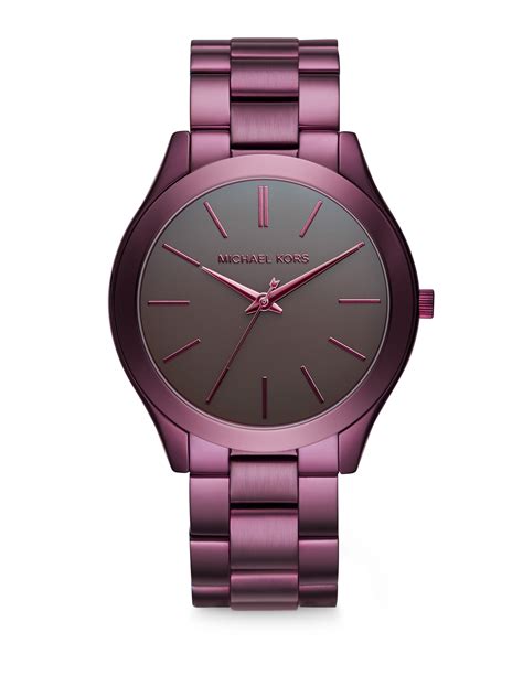 michael kors purple silicone watch|michael kors women's watch.